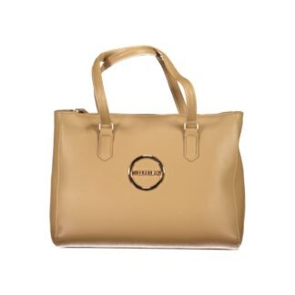 Beige Polyurethane Women's Bag