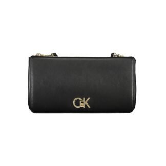 Black Polyester Women Shoulder Bag