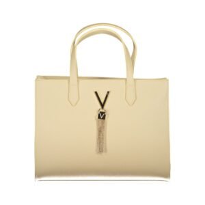 Beige Polyurethane Women's Bag