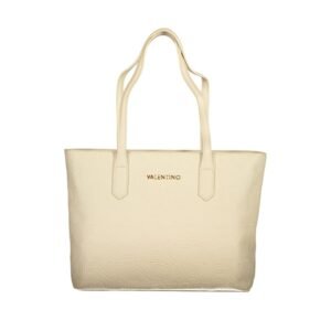 Beige Polyurethane Women's Bag
