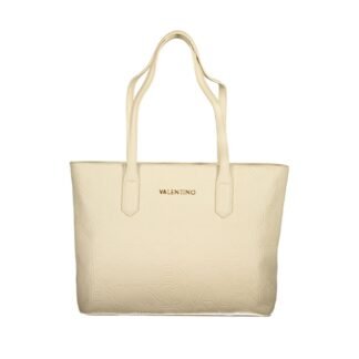 Beige Polyurethane Women's Bag