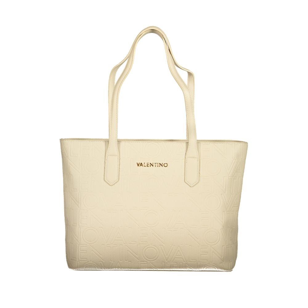 Beige Polyurethane Women's Bag