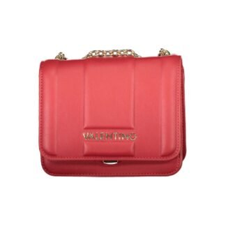 Red Polyurethane Women's Bag