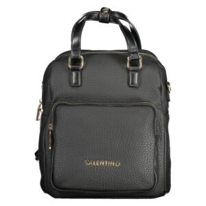 Black Polyurethane Women's Backpack