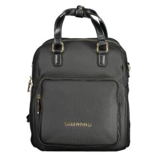 Black Polyurethane Women's Backpack