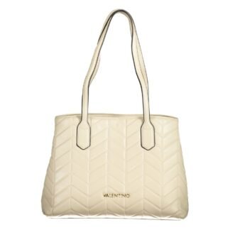Beige Polyurethane Women's Bag