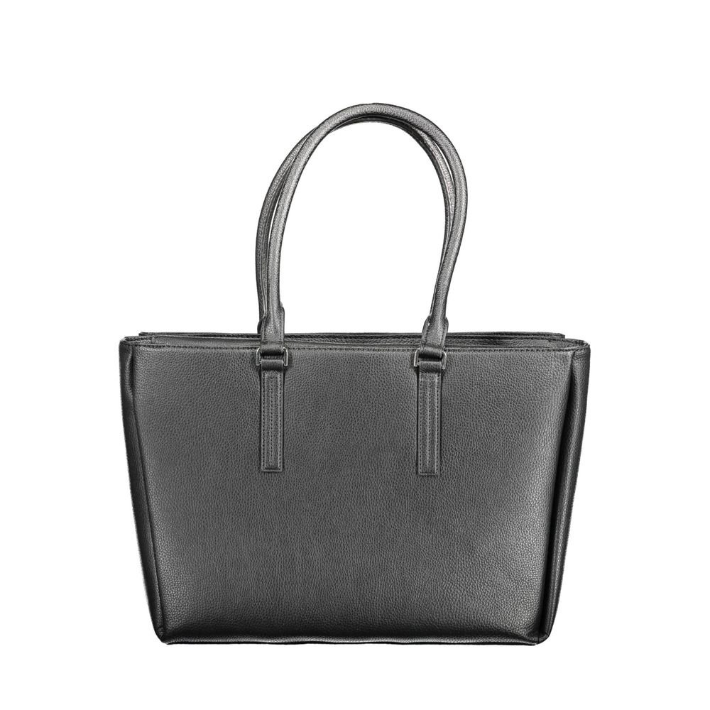 Black Polyurethane Women Shoulder Bag - Image 3
