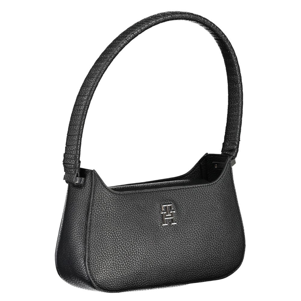 Black Polyurethane Women Handbag - Image 2