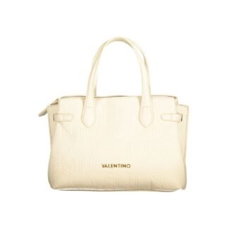 Beige Polyurethane Women's Bag