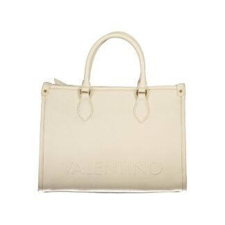 Beige Polyurethane Women's Bag