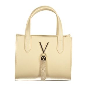 Beige Polyurethane Womens Bag