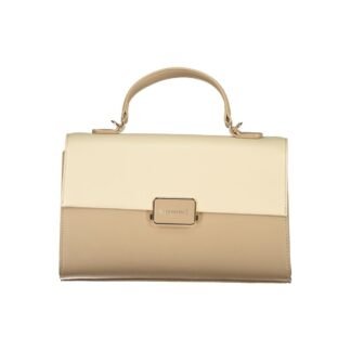 Beige Polyurethane Women's Bag