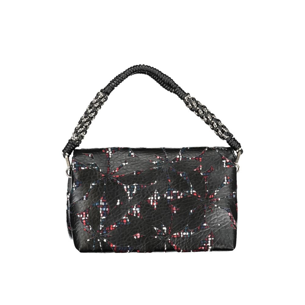 Black Polyurethane Women Handbag - Image 2