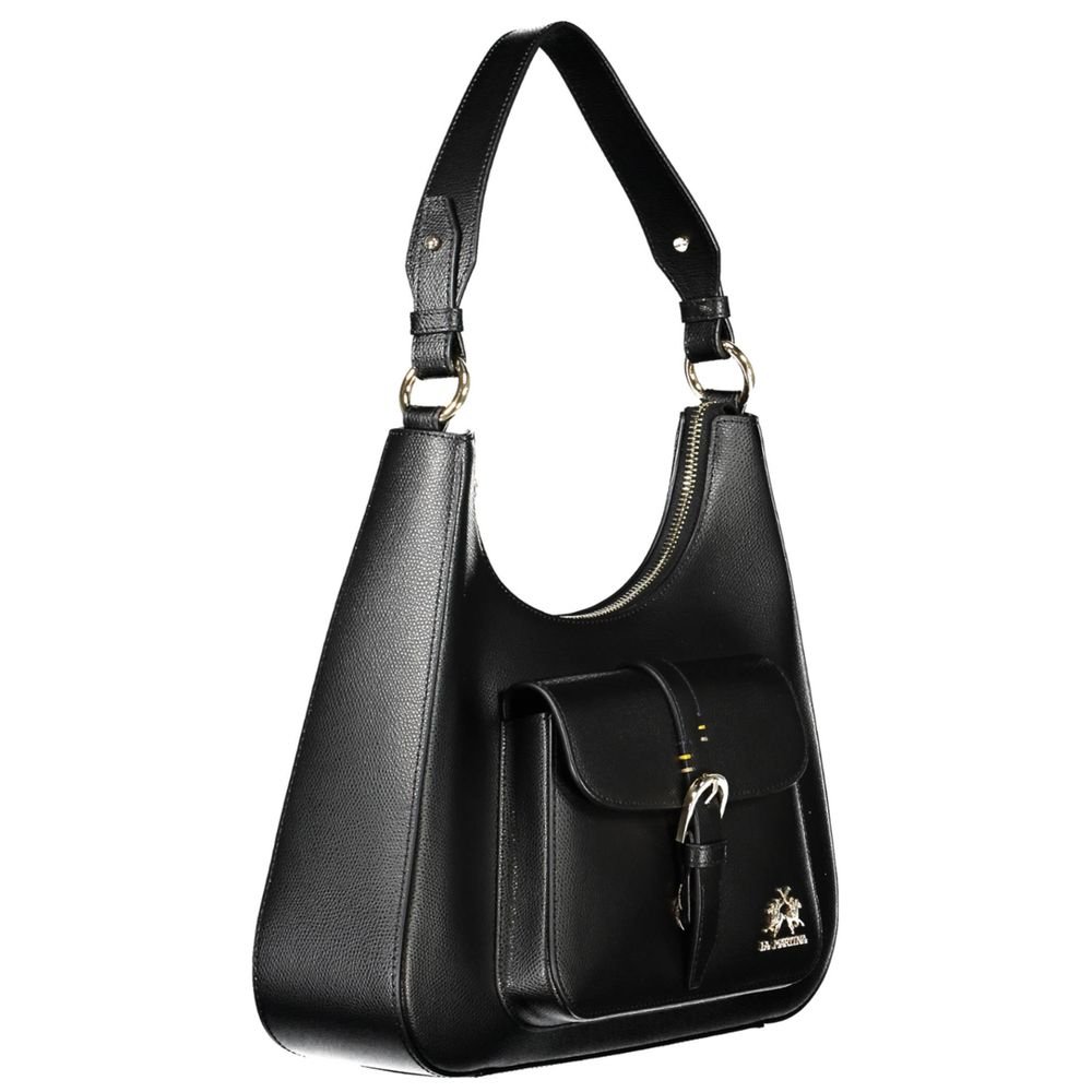 Black Leather Women's Shoulder Bag - Image 3