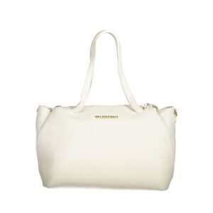 Bianco Polyurethane Women's Bag with Handles and Internal Pocket