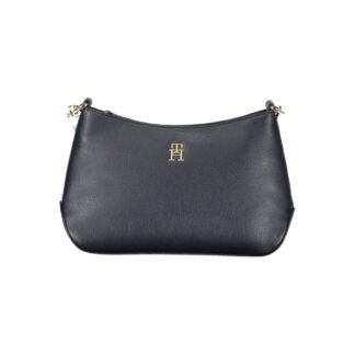 Blue Polyester Women Shoulder Bag