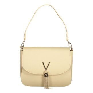 Beige Polyurethane Women Bag