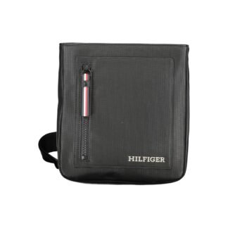 Black Polyurethane Men Shoulder Bag