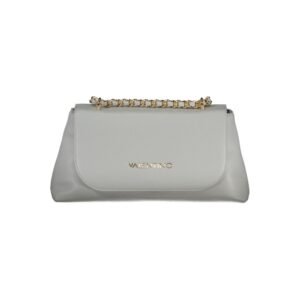 Gray Polyurethane Women's Bag with Chain Shoulder Strap