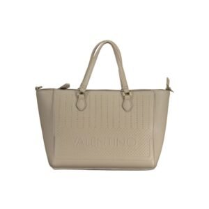 Beige Polyurethane Women's Bag