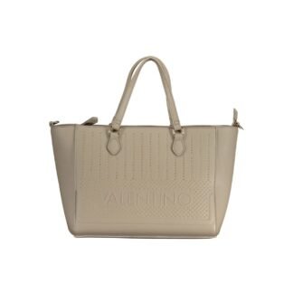 Beige Polyurethane Women's Bag
