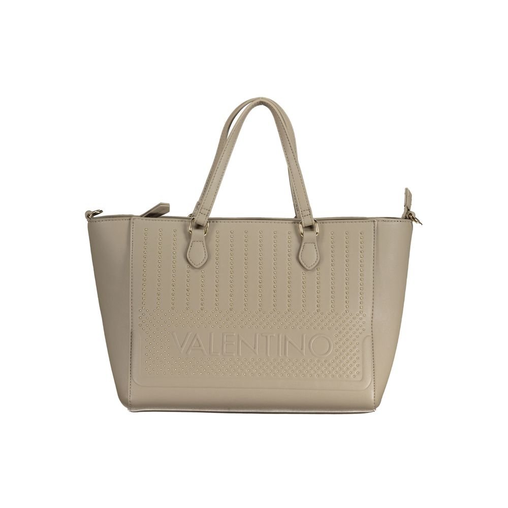 Beige Polyurethane Women's Bag