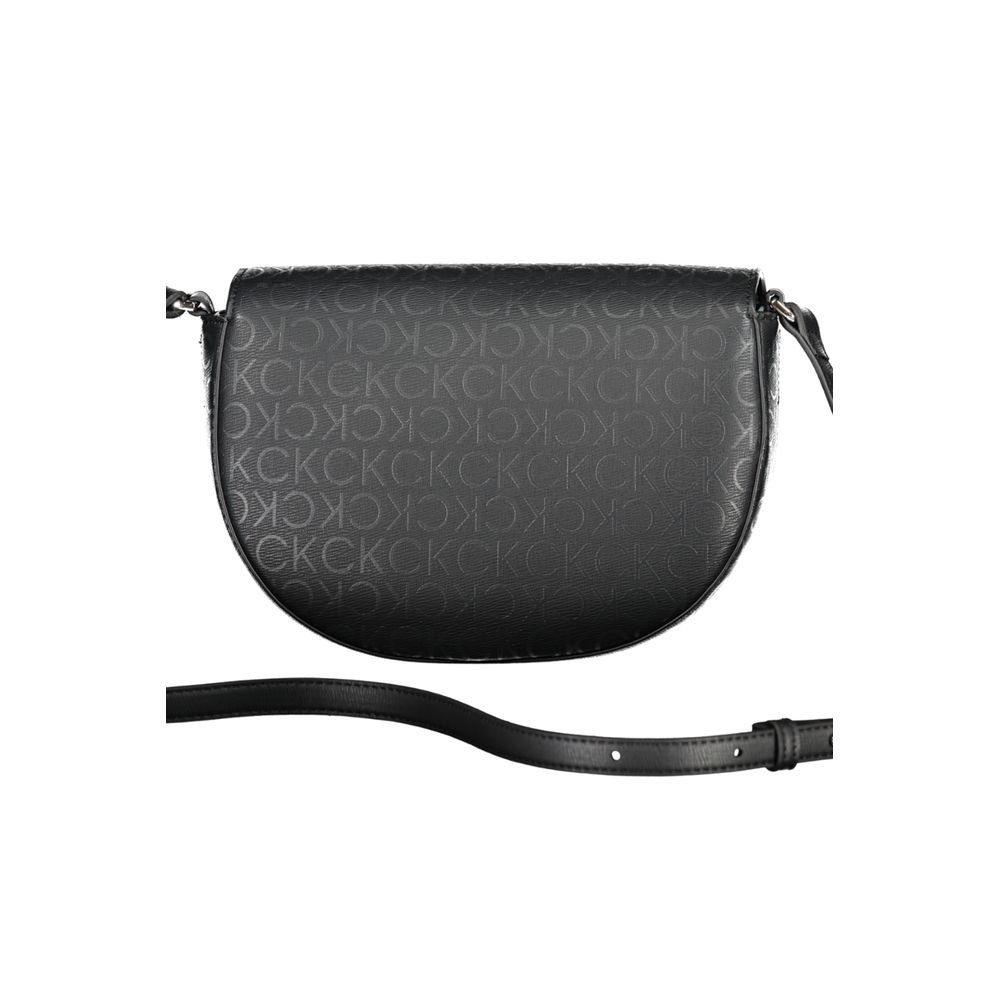 Black Polyurethane Women Shoulder Bag - Image 2