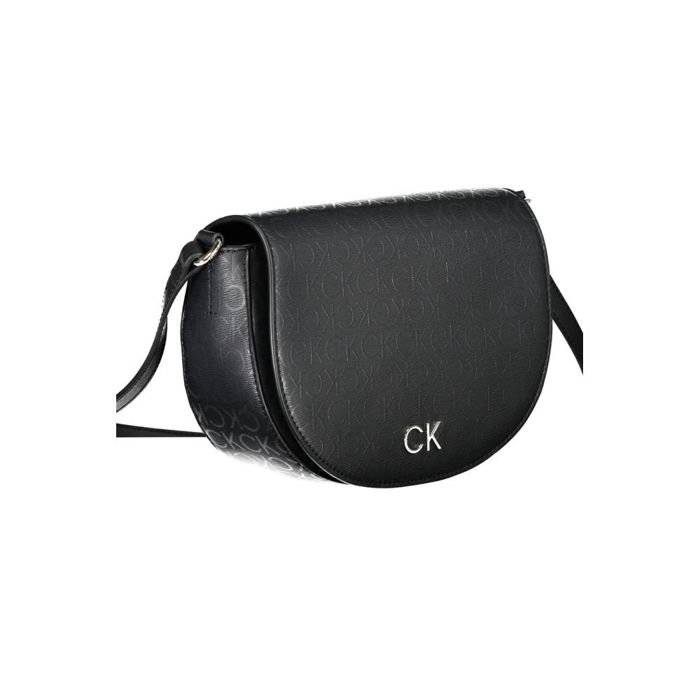 Black Polyurethane Women Shoulder Bag - Image 3