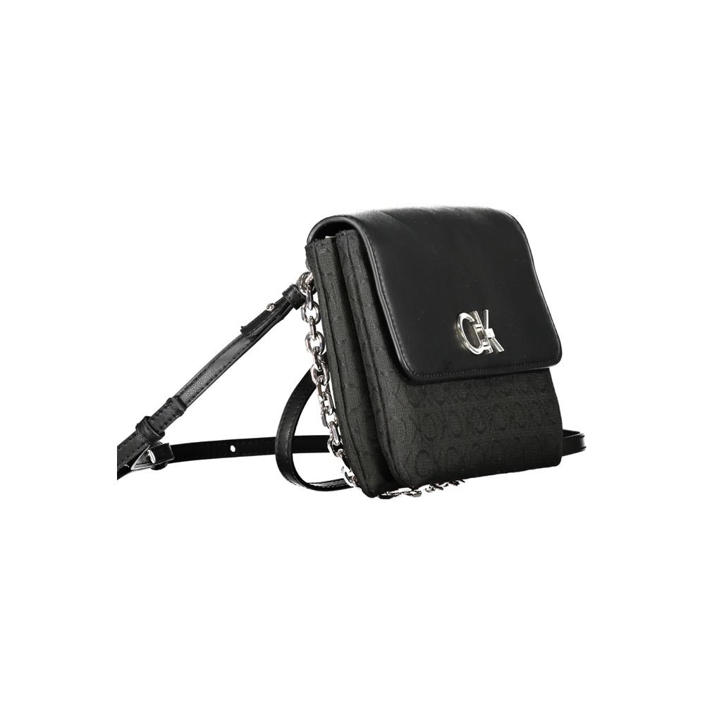 Black Polyester Women Handbag - Image 3