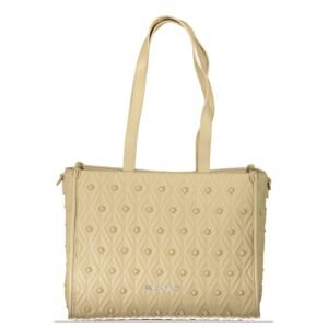 Beige Polyurethane Women's Bag
