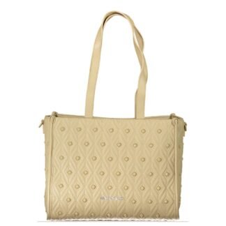 Beige Polyurethane Women's Bag