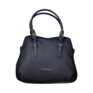 Blue Polyurethane Women's Bag