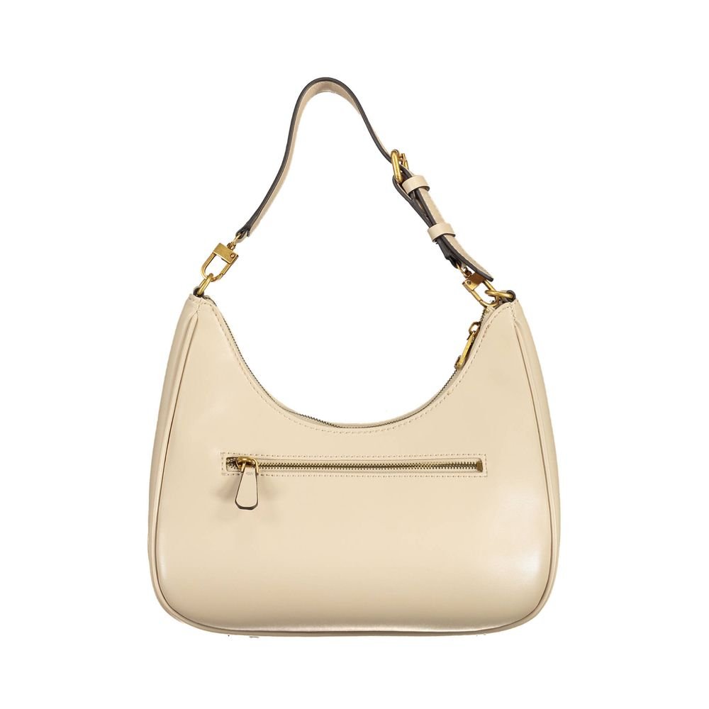 Beige Polyurethane Women's Shoulder Bag - Image 2