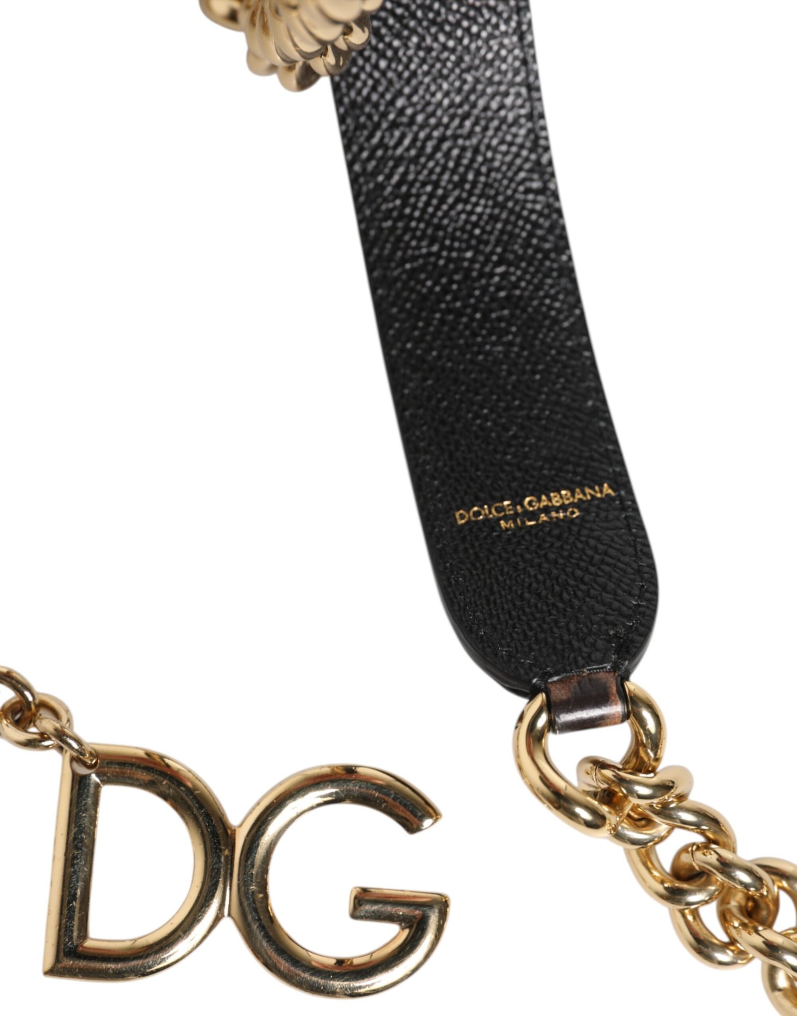 Brown Leopard Gold Brass Chain Accessory Shoulder Strap - Image 4
