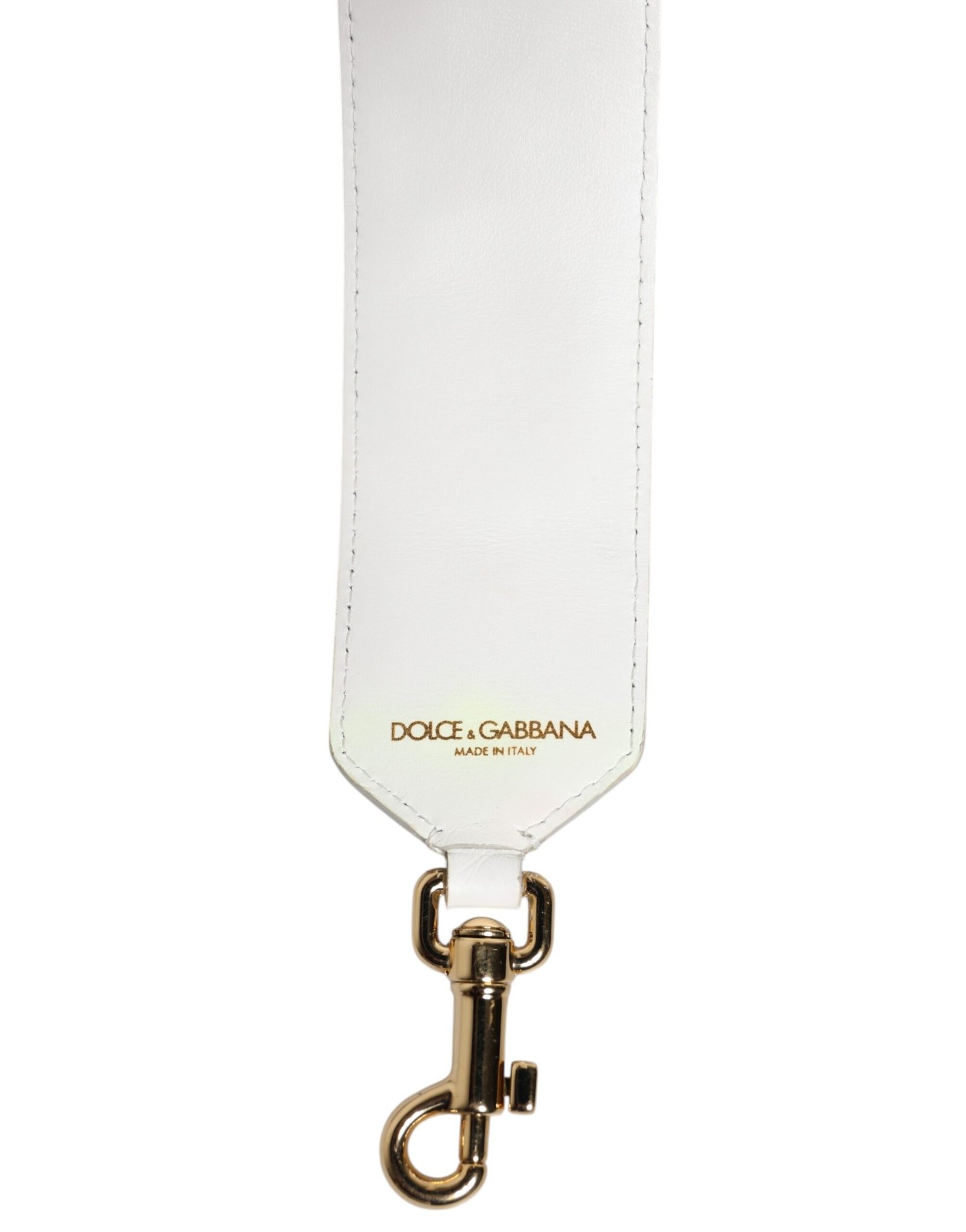White Calfskin Raffia Embroidered Patchwork Shoulder Strap - Image 6