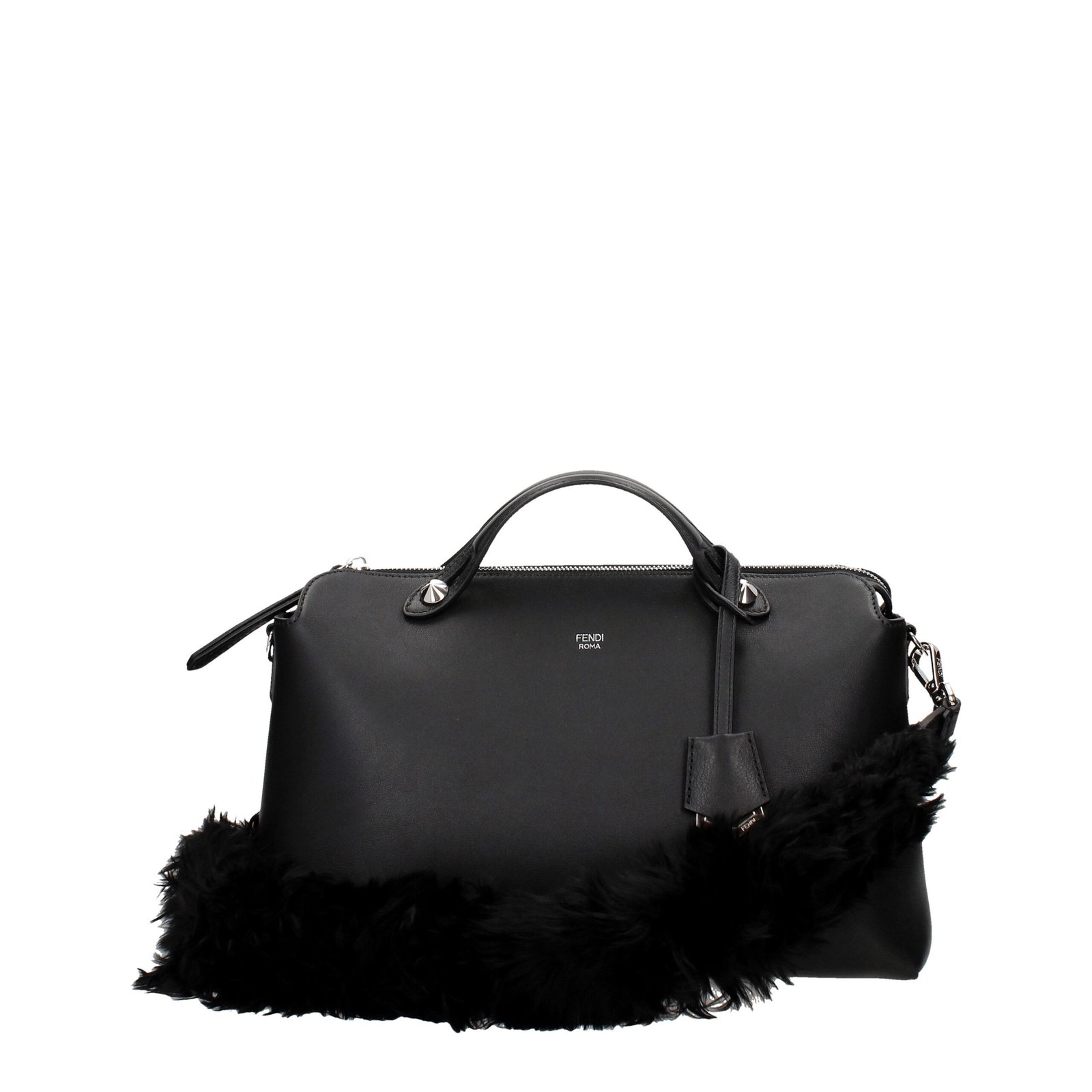 Black Leather Shoulder Bag - Image 2