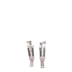 Gray Silver Earrings