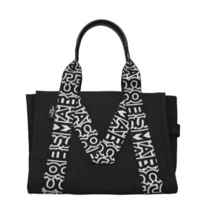 Black Fabric Shoulder Bag