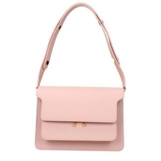 Pink Leather Shoulder Bag