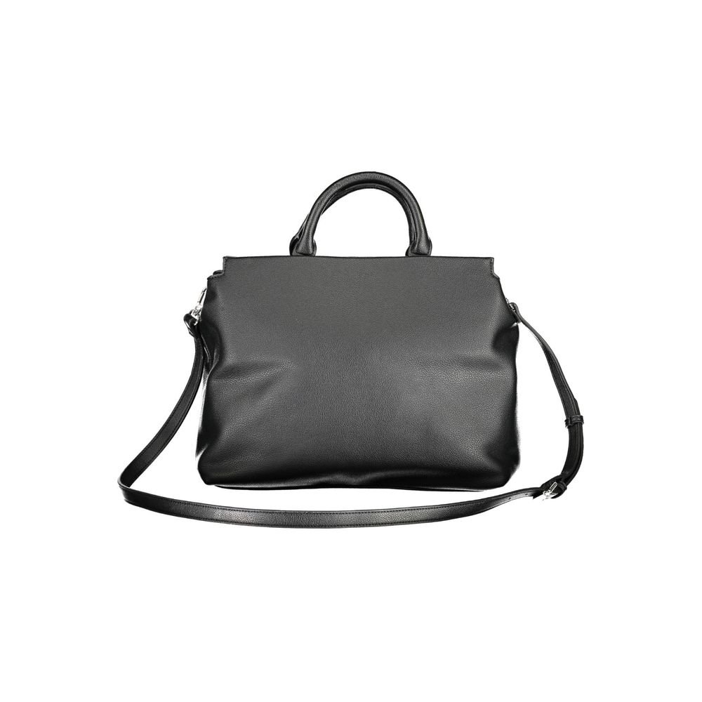 Black Polyurethane Women Handbag - Image 2