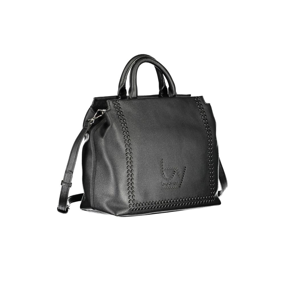 Black Polyurethane Women Handbag - Image 3