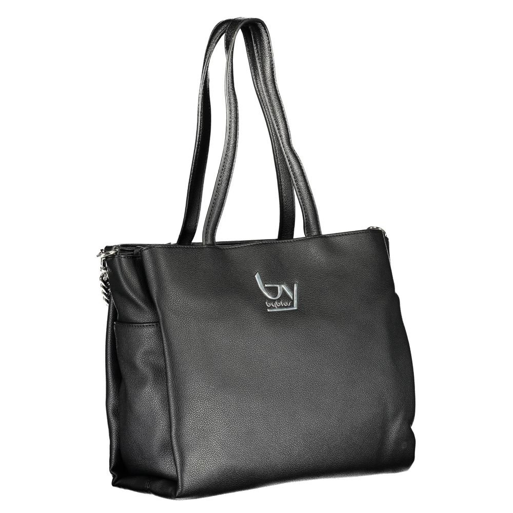 Black Polyurethane Women's Handbag - Image 3