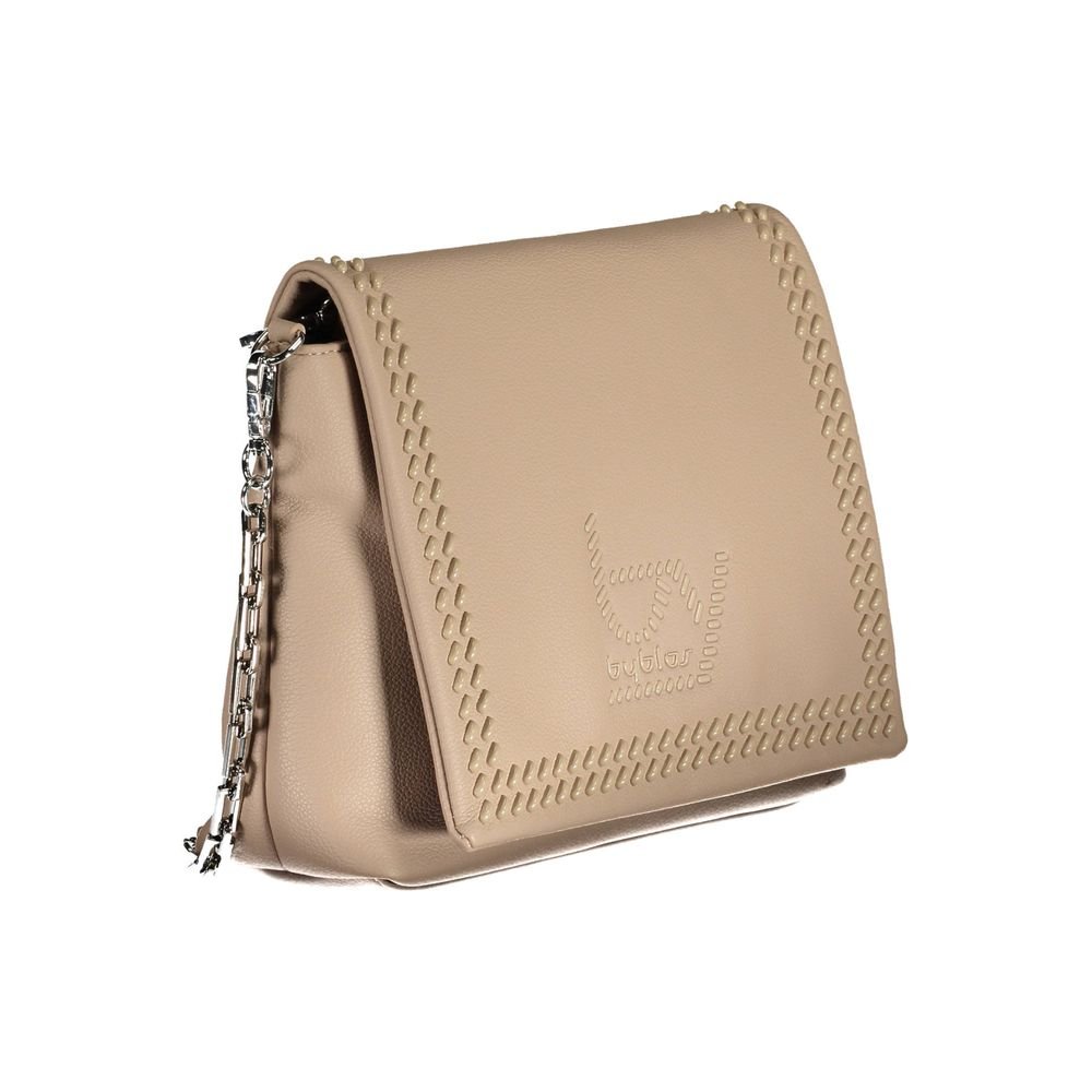 Beige Polyurethane Women's Shoulder Bag - Image 3