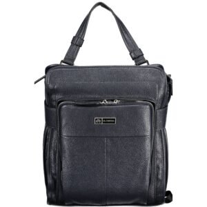 Blue Polyurethane Women Backpack
