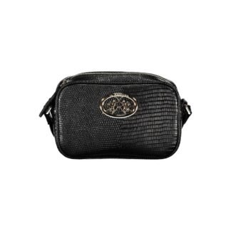 Black Polyurethane Women Handbag
