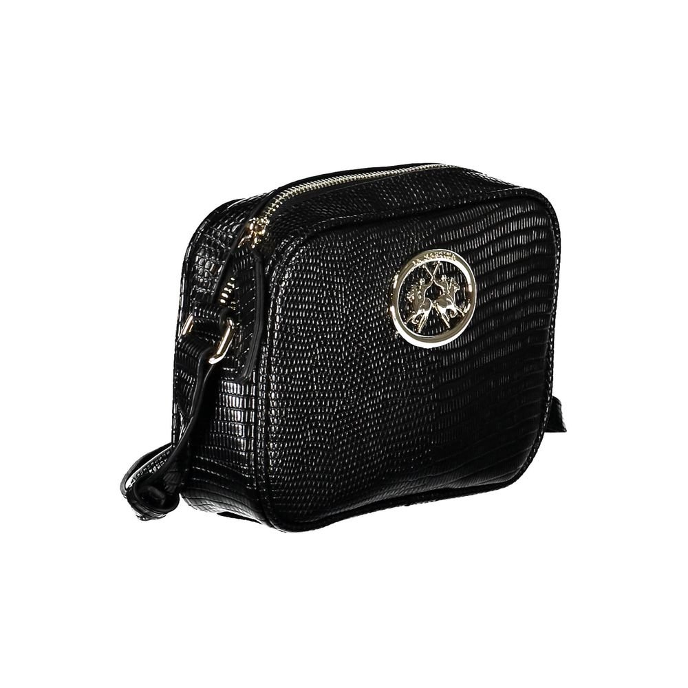 Black Polyurethane Women Handbag - Image 3