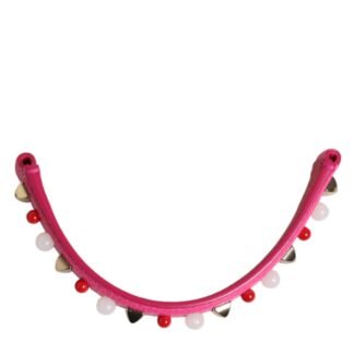 Pink Embellished Leather Bag Handle Women Shoulder Strap