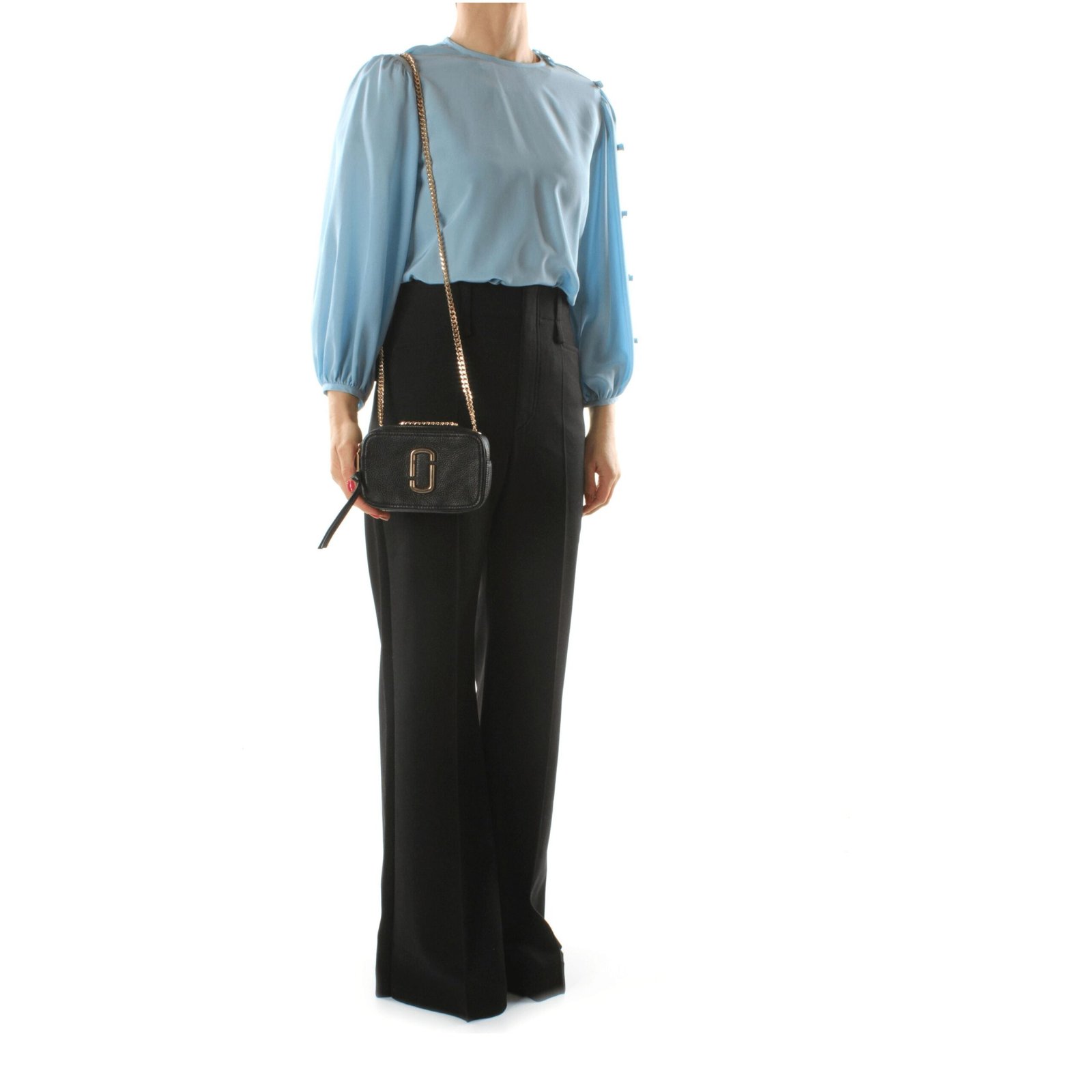 Black Leather Crossbody Bag - Image 4