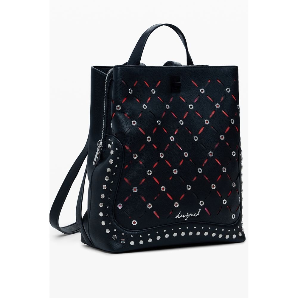 Nero Polyurethane Women Mini Backpack - Image 2