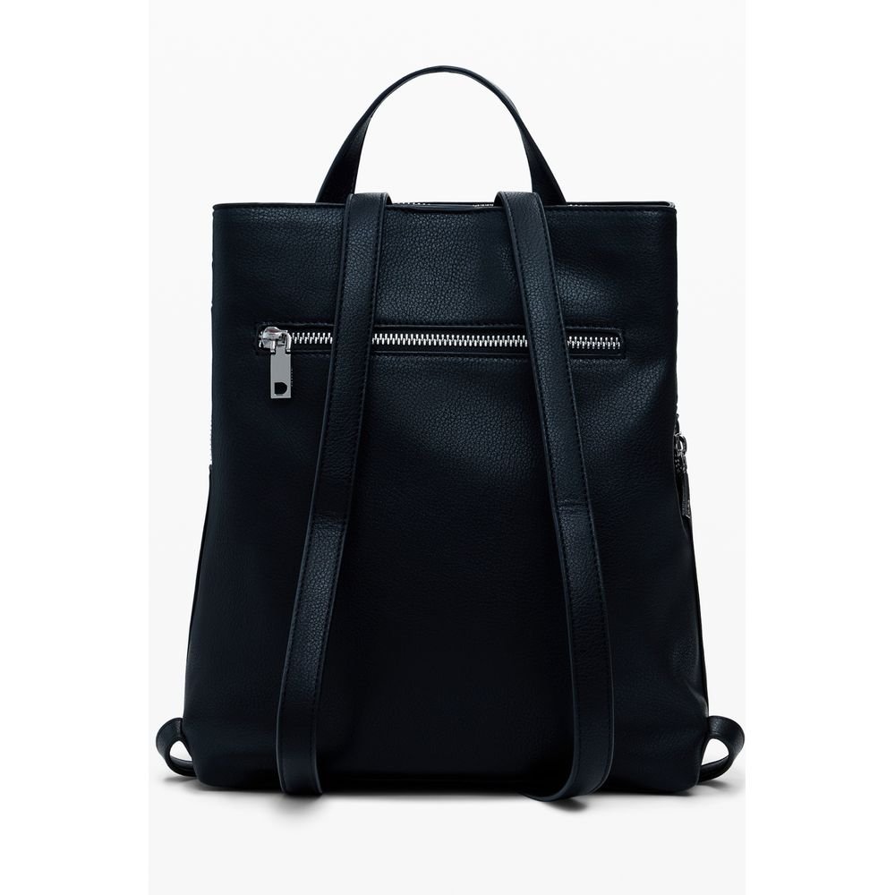 Nero Polyurethane Women Mini Backpack - Image 3
